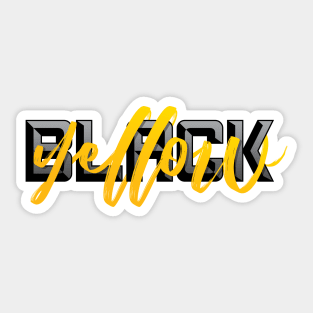 Black and Yellow Pittsburgh Fan Design Sticker